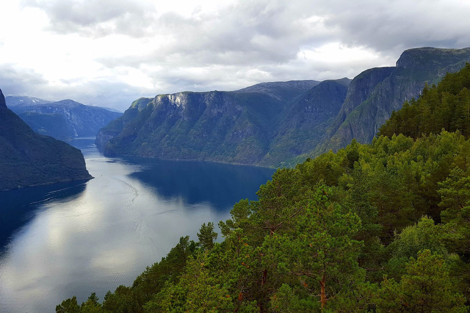 panorama su fiordo, norvegia