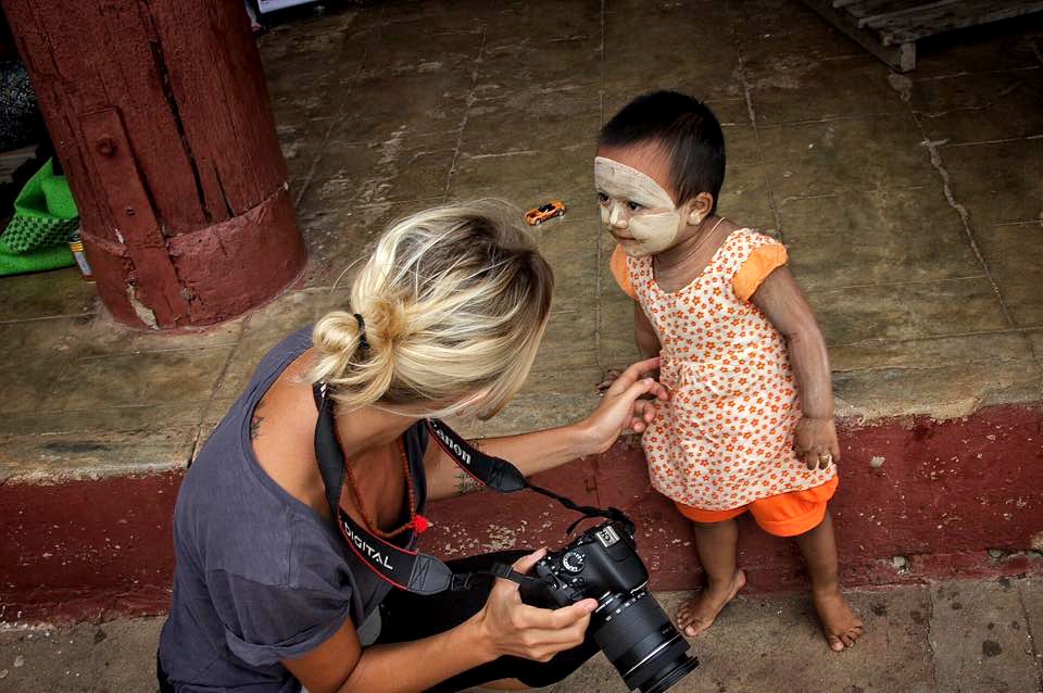 fotografa e bimba